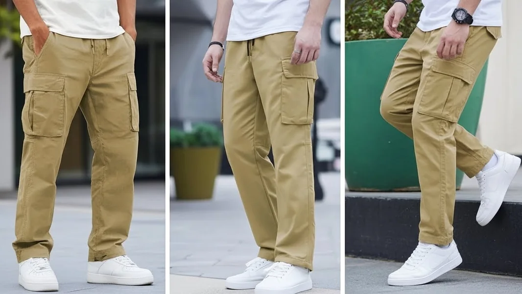 Everyday Casual Khaki Cargo Pants