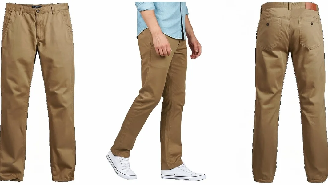 Athletic Straight-Leg Khaki Pants