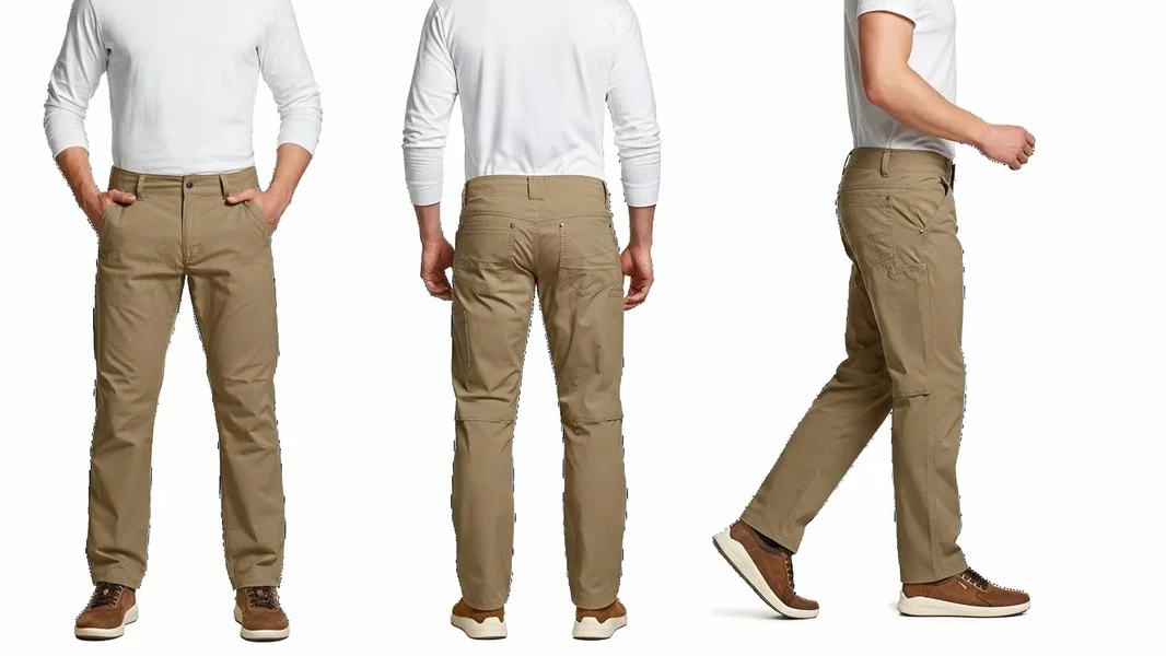 Utility Stretch Khaki Cargo Pants