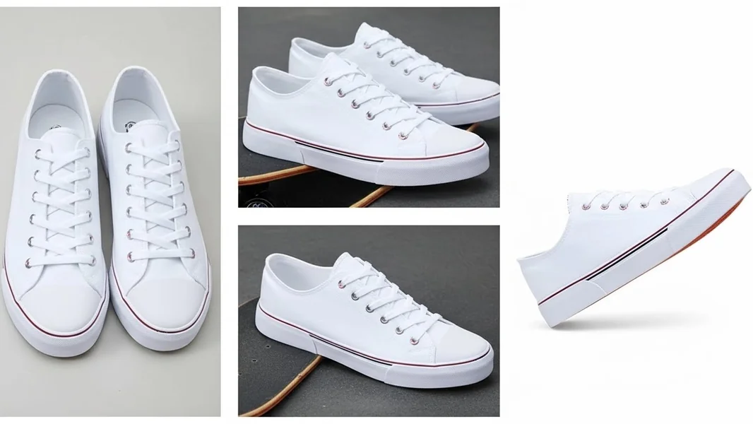 Classic Black-White Canvas Sneakers