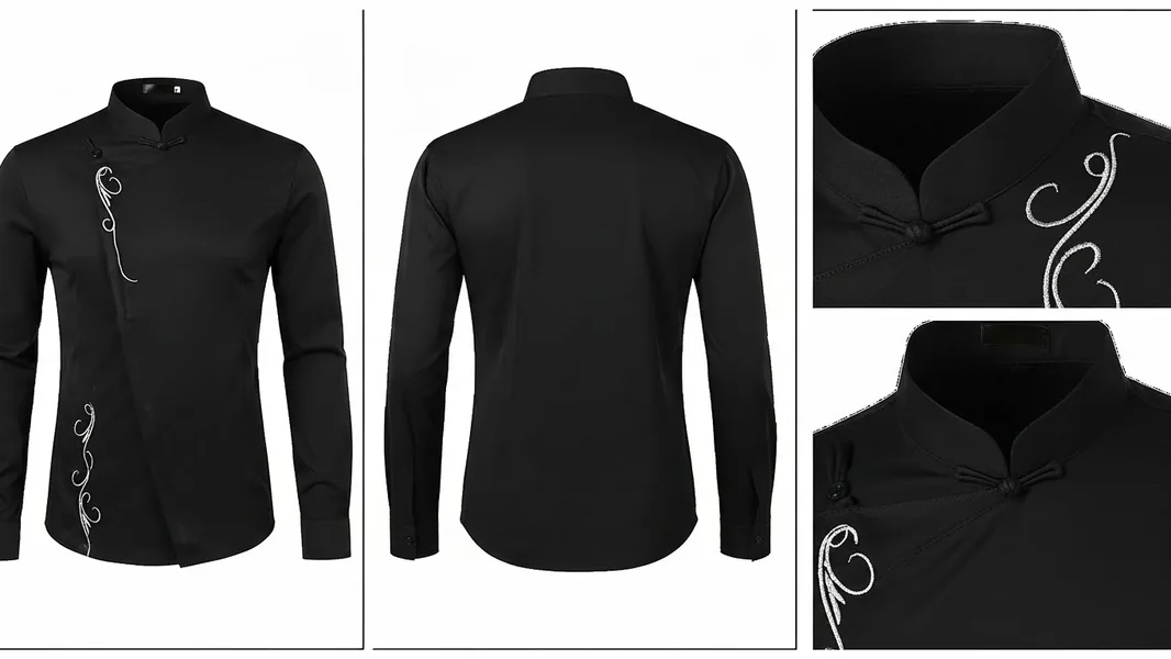 Mandarin Collar Statement Shirt