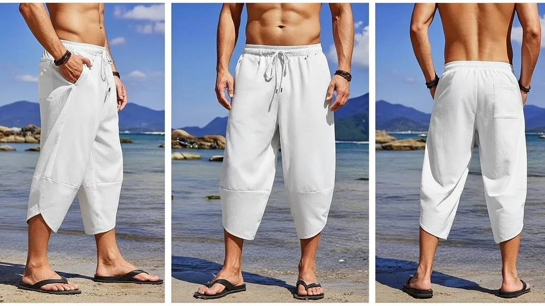 Linen Harem Capri