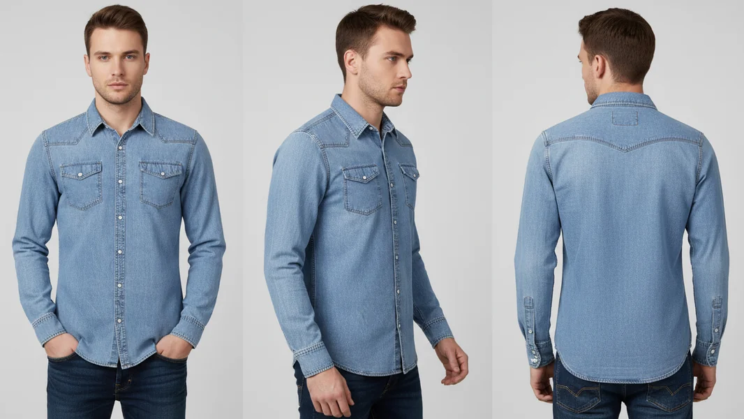 Classic Double-Pocket Denim Shirt