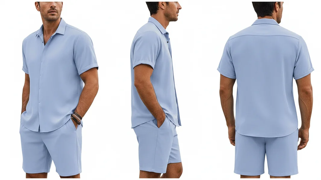 Summer Linen Shirt & Shorts Set