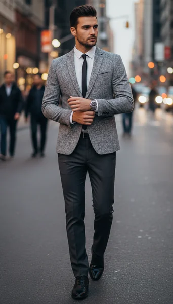 Modern Smart-Casual Layer Cloudstyle Slim-Fit One-Button Blazer