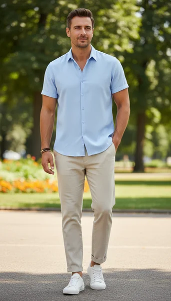 COOFANDY Linen Short Sleeve Button-Down – Perfect Summer & Beach Outfit Idea for Men