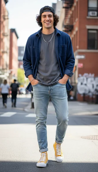 Classic High-Top Canvas Sneakers for Casual and Streetwear Men’s Outfits