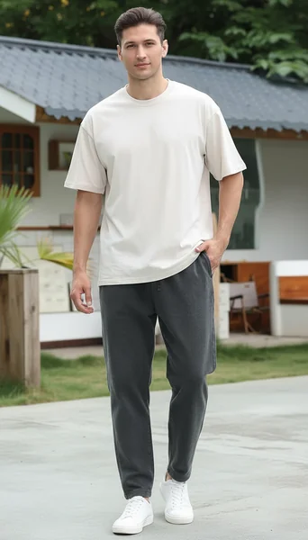 Oversized Cotton T-Shirt – Streetwear & Casual Everyday Outfit Essential for Men