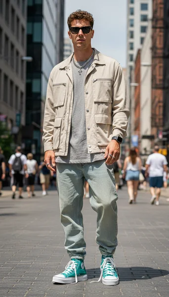 Classic High-Top Vibes: Styling Canvas Sneakers for Men’s Streetwear Looks