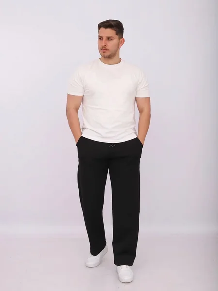 All Black Ribbed Shirt Black Pants Aesthetic Men